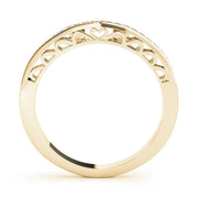 Curved Bands Half Eternity Ring in Gold & Platinum