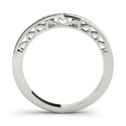 Curved Bands Half Eternity Ring in Gold & Platinum