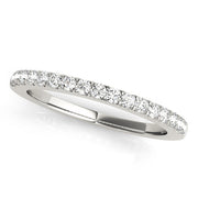 Shared Prong Half Eternity Ring in Gold & Platinum