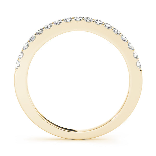 Shared Prong Half Eternity Ring in Gold & Platinum