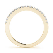 Shared Prong Half Eternity Ring in Gold & Platinum