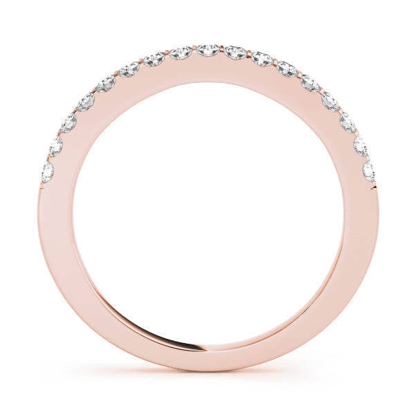 Shared Prong Half Eternity Ring in Gold & Platinum