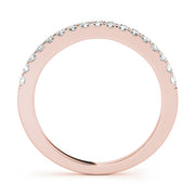 Shared Prong Half Eternity Ring in Gold & Platinum