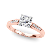 Artisan Channel-Set Round Diamond Engagement Ring in 10K/14K gold and platinum with certified lab-grown or natural diamonds