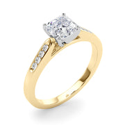 Artisan Channel-Set Round Diamond Engagement Ring in 10K/14K gold and platinum with certified lab-grown or natural diamonds