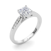 Artisan Channel-Set Round Diamond Engagement Ring in 10K/14K gold and platinum with certified lab-grown or natural diamonds