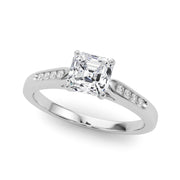 Artisan Channel-Set Round Diamond Engagement Ring in 10K/14K gold and platinum with certified lab-grown or natural diamonds