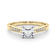 Artisan Channel-Set Round Diamond Engagement Ring in 10K/14K gold and platinum with certified lab-grown or natural diamonds