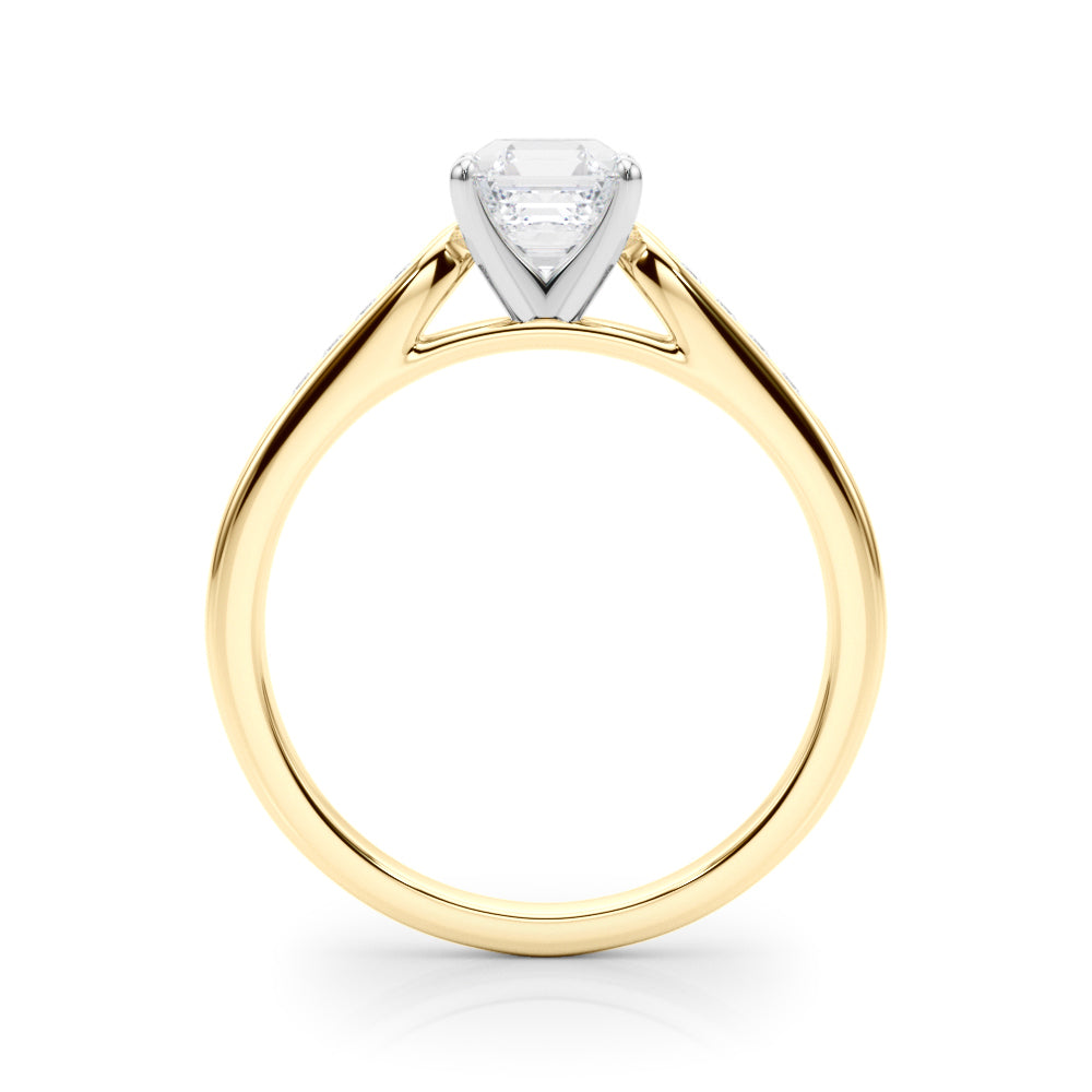 Artisan Channel-Set Round Diamond Engagement Ring in 10K/14K gold and platinum with certified lab-grown or natural diamonds