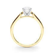 Artisan Channel-Set Round Diamond Engagement Ring in 10K/14K gold and platinum with certified lab-grown or natural diamonds