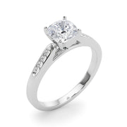 Artisan Channel-Set Round Diamond Engagement Ring in 10K/14K gold and platinum with certified lab-grown or natural diamonds