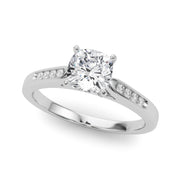 Artisan Channel-Set Round Diamond Engagement Ring in 10K/14K gold and platinum with certified lab-grown or natural diamonds