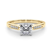 Artisan Channel-Set Round Diamond Engagement Ring in 10K/14K gold and platinum with certified lab-grown or natural diamonds