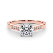 Artisan Channel-Set Round Diamond Engagement Ring in 10K/14K gold and platinum with certified lab-grown or natural diamonds