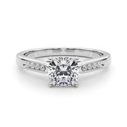 Artisan Channel-Set Round Diamond Engagement Ring in 10K/14K gold and platinum with certified lab-grown or natural diamonds