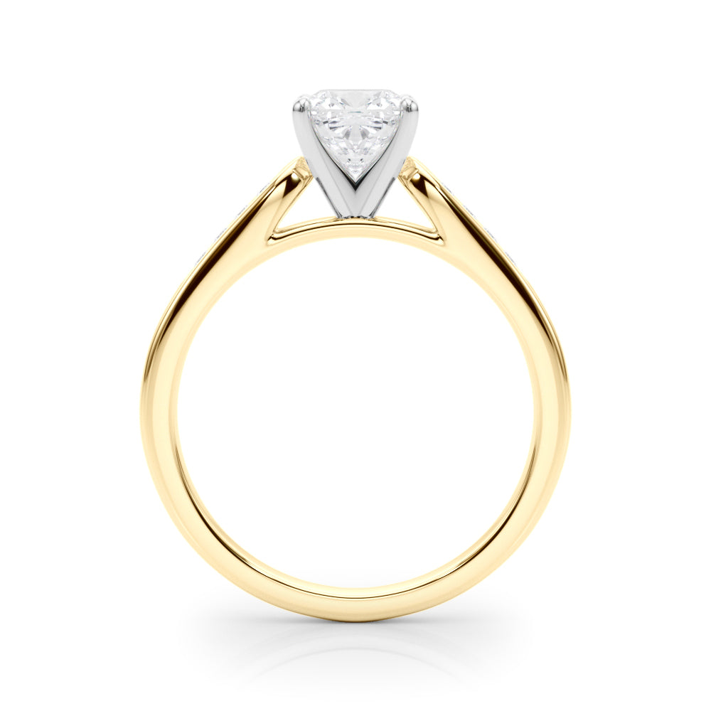 Artisan Channel-Set Round Diamond Engagement Ring in 10K/14K gold and platinum with certified lab-grown or natural diamonds