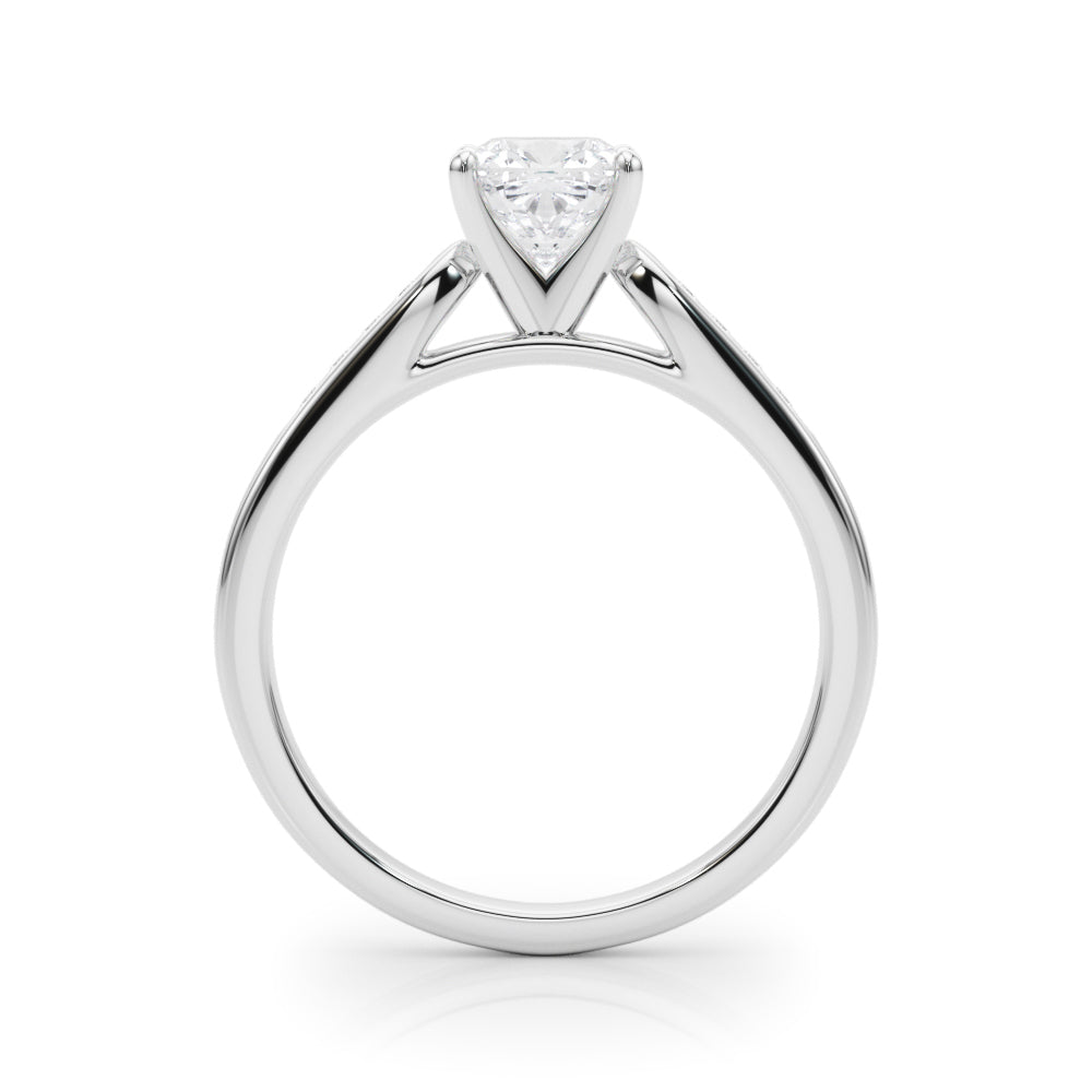 Artisan Channel-Set Round Diamond Engagement Ring in 10K/14K gold and platinum with certified lab-grown or natural diamonds