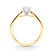 Artisan Channel-Set Round Diamond Engagement Ring in 10K/14K gold and platinum with certified lab-grown or natural diamonds