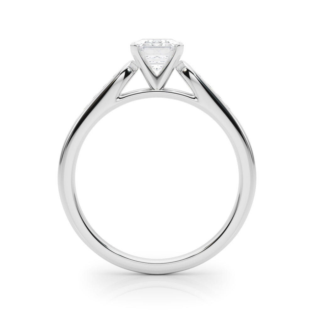 Artisan Channel-Set Round Diamond Engagement Ring in 10K/14K gold and platinum with certified lab-grown or natural diamonds
