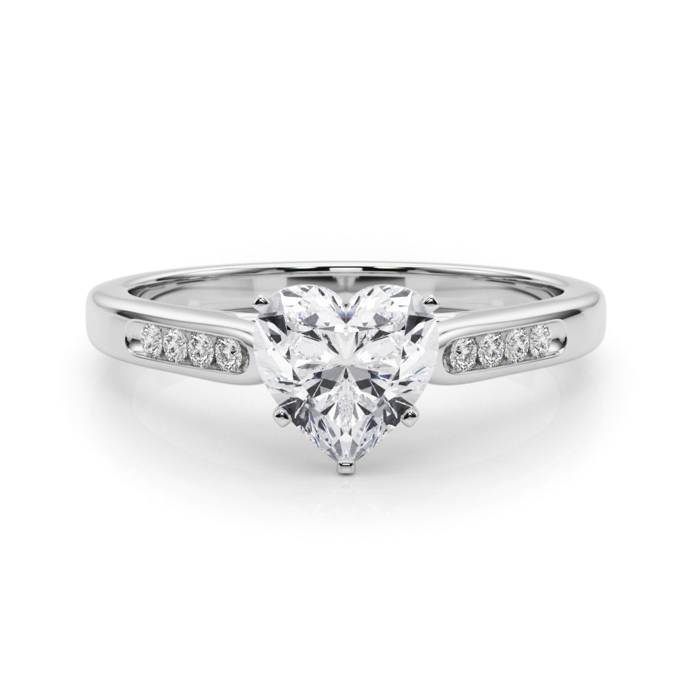 Artisan Channel-Set Round Diamond Engagement Ring in 10K/14K gold and platinum with certified lab-grown or natural diamonds