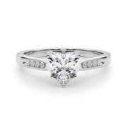 Artisan Channel-Set Round Diamond Engagement Ring in 10K/14K gold and platinum with certified lab-grown or natural diamonds
