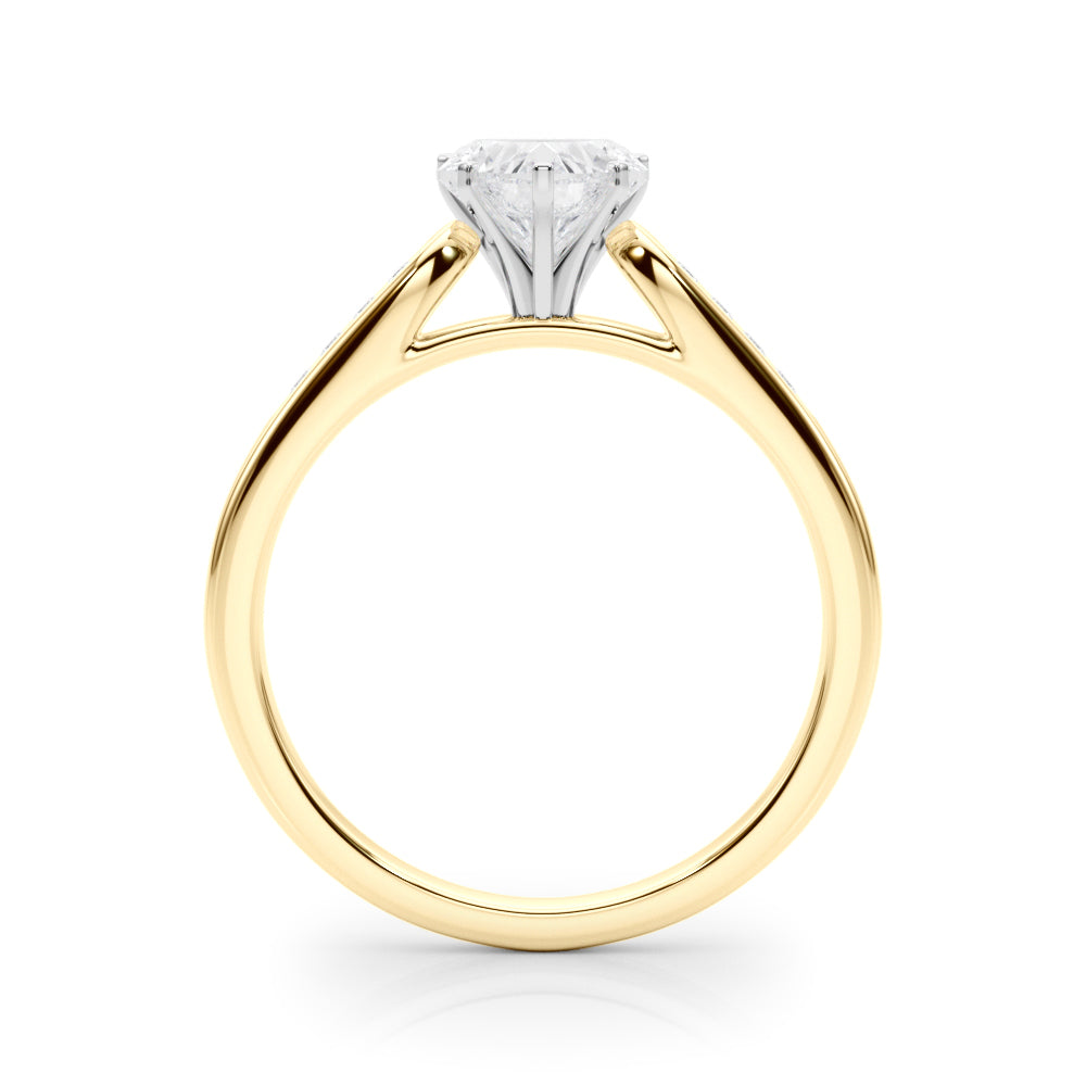 Artisan Channel-Set Round Diamond Engagement Ring in 10K/14K gold and platinum with certified lab-grown or natural diamonds