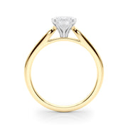 Artisan Channel-Set Round Diamond Engagement Ring in 10K/14K gold and platinum with certified lab-grown or natural diamonds