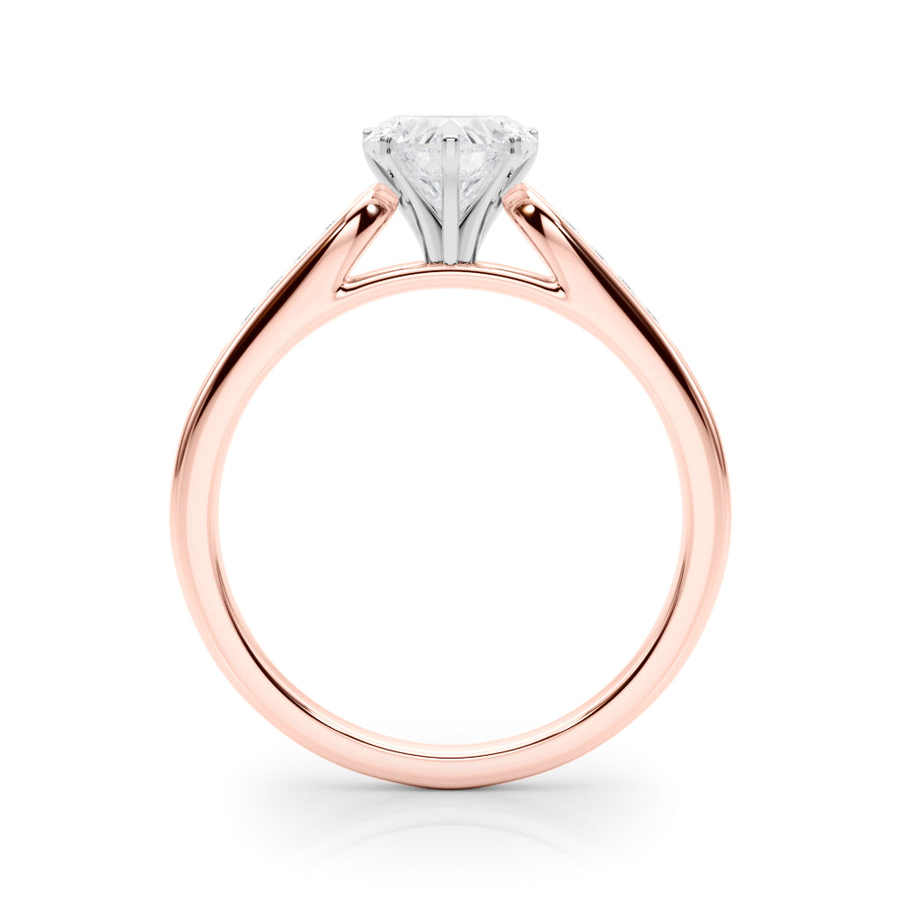 Artisan Channel-Set Round Diamond Engagement Ring in 10K/14K gold and platinum with certified lab-grown or natural diamonds