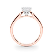 Artisan Channel-Set Round Diamond Engagement Ring in 10K/14K gold and platinum with certified lab-grown or natural diamonds