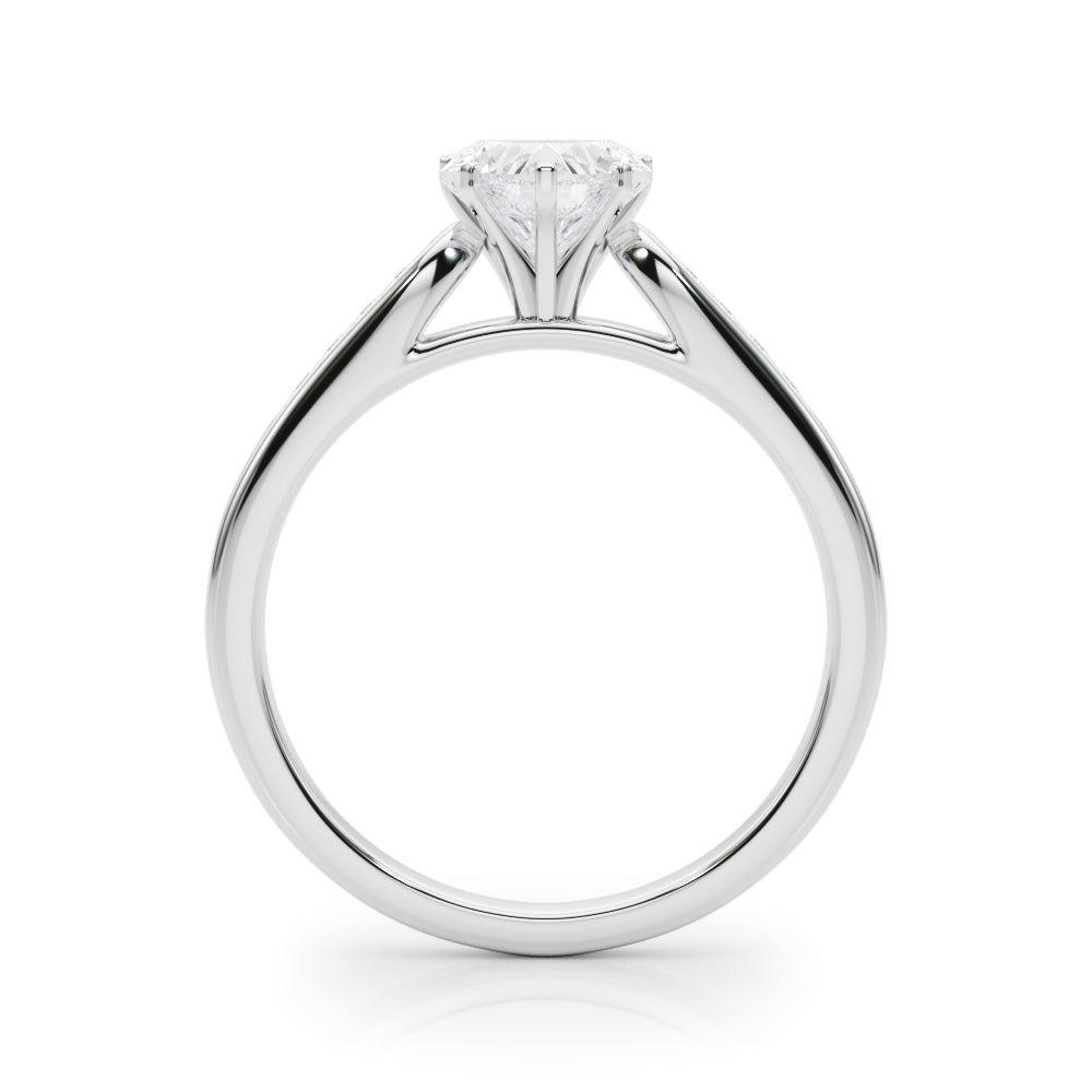 Artisan Channel-Set Round Diamond Engagement Ring in 10K/14K gold and platinum with certified lab-grown or natural diamonds