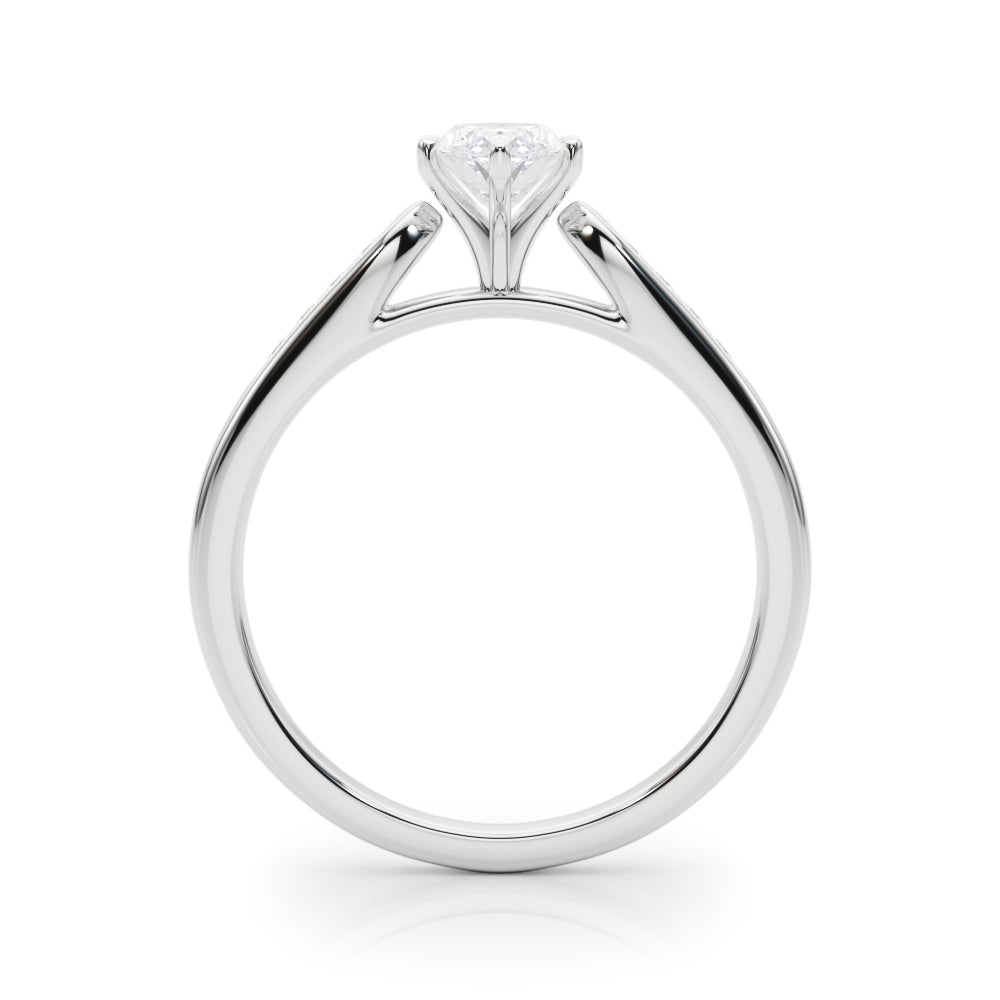 Artisan Channel-Set Round Diamond Engagement Ring in 10K/14K gold and platinum with certified lab-grown or natural diamonds