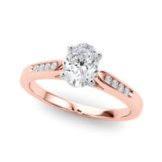 Artisan Channel-Set Round Diamond Engagement Ring in 10K/14K gold and platinum with certified lab-grown or natural diamonds
