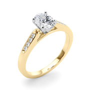 Artisan Channel-Set Round Diamond Engagement Ring in 10K/14K gold and platinum with certified lab-grown or natural diamonds