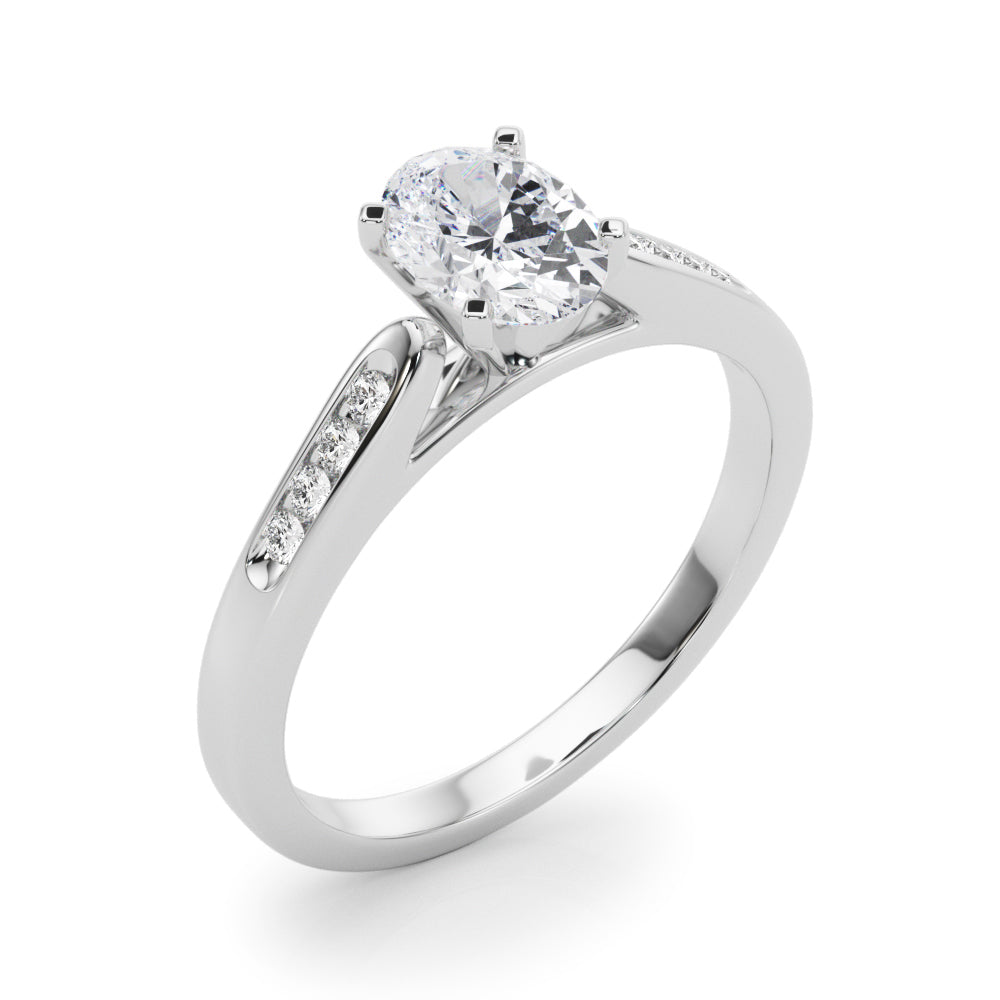 Artisan Channel-Set Round Diamond Engagement Ring in 10K/14K gold and platinum with certified lab-grown or natural diamonds