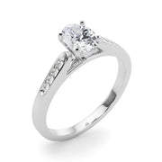 Artisan Channel-Set Round Diamond Engagement Ring in 10K/14K gold and platinum with certified lab-grown or natural diamonds