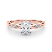Artisan Channel-Set Round Diamond Engagement Ring in 10K/14K gold and platinum with certified lab-grown or natural diamonds