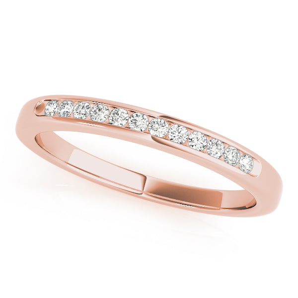 Channel Set Half Eternity Ring in Gold & Platinum