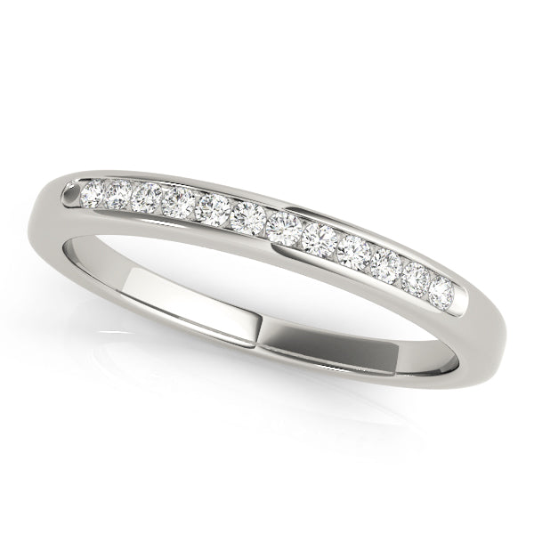 Channel Set Half Eternity Ring in Gold & Platinum