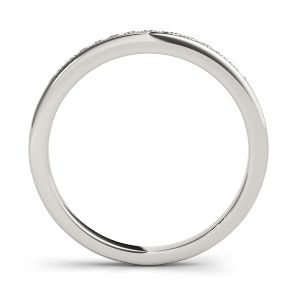 Channel Set Half Eternity Ring in Gold & Platinum