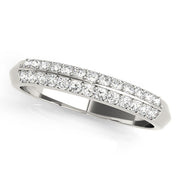 Multirow PavÃ£Â© Half Eternity Ring in Gold & Platinum