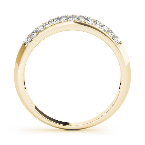Multirow PavÃ£Â© Half Eternity Ring in Gold & Platinum
