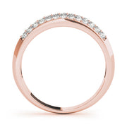 Multirow PavÃ£Â© Half Eternity Ring in Gold & Platinum