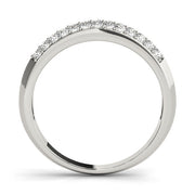 Multirow PavÃ£Â© Half Eternity Ring in Gold & Platinum
