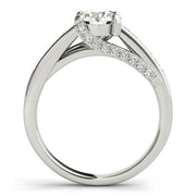 Exquisite Prong-Set Round Diamond Engagement Ring in 10K/14K gold and platinum with certified lab-grown or natural diamonds