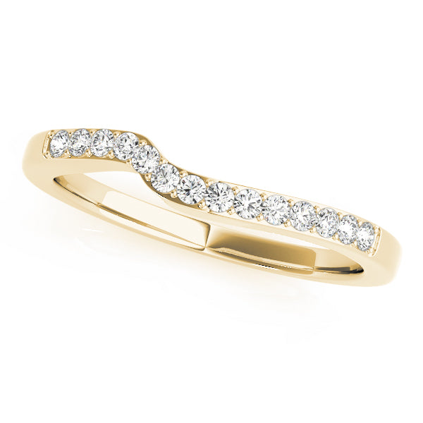 Curved Bands Half Eternity Ring in 10K/14K gold and platinum with certified lab-grown or natural diamonds