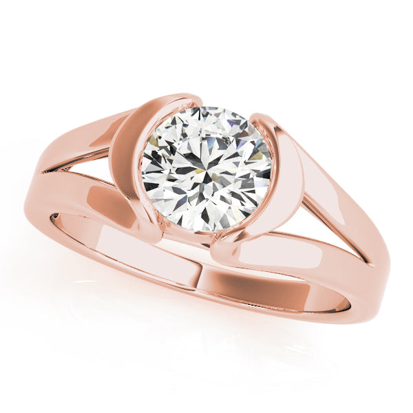 Regal Solitaires Any Shape Round Diamond Engagement Ring in 10K/14K gold and platinum with certified lab-grown or natural diamonds