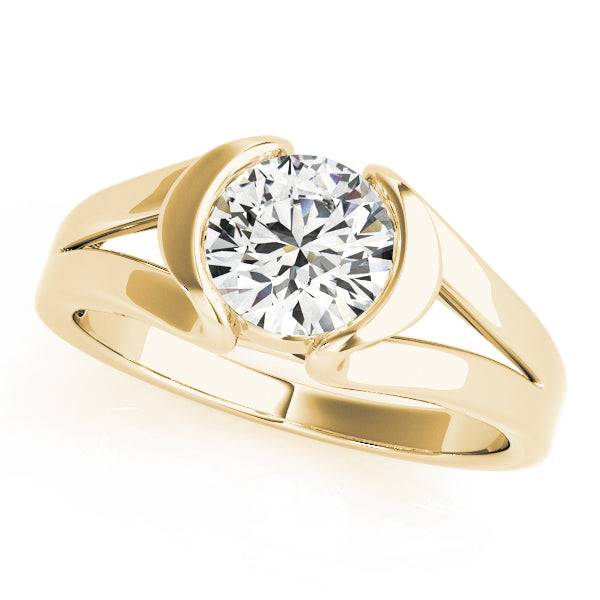 Regal Solitaires Any Shape Round Diamond Engagement Ring in 10K/14K gold and platinum with certified lab-grown or natural diamonds