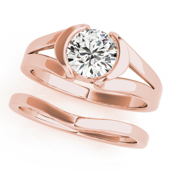 Regal Solitaires Any Shape Round Diamond Engagement Ring in 10K/14K gold and platinum with certified lab-grown or natural diamonds