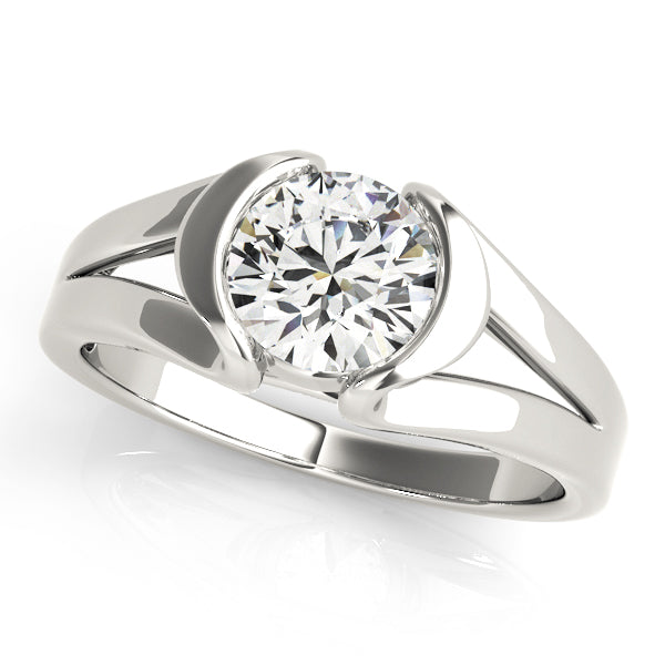 Regal Solitaires Any Shape Round Diamond Engagement Ring in 10K/14K gold and platinum with certified lab-grown or natural diamonds