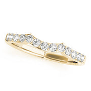 Prong in Channel Curved Half Eternity Ring in 10K/14K gold and platinum with certified lab-grown or natural diamonds